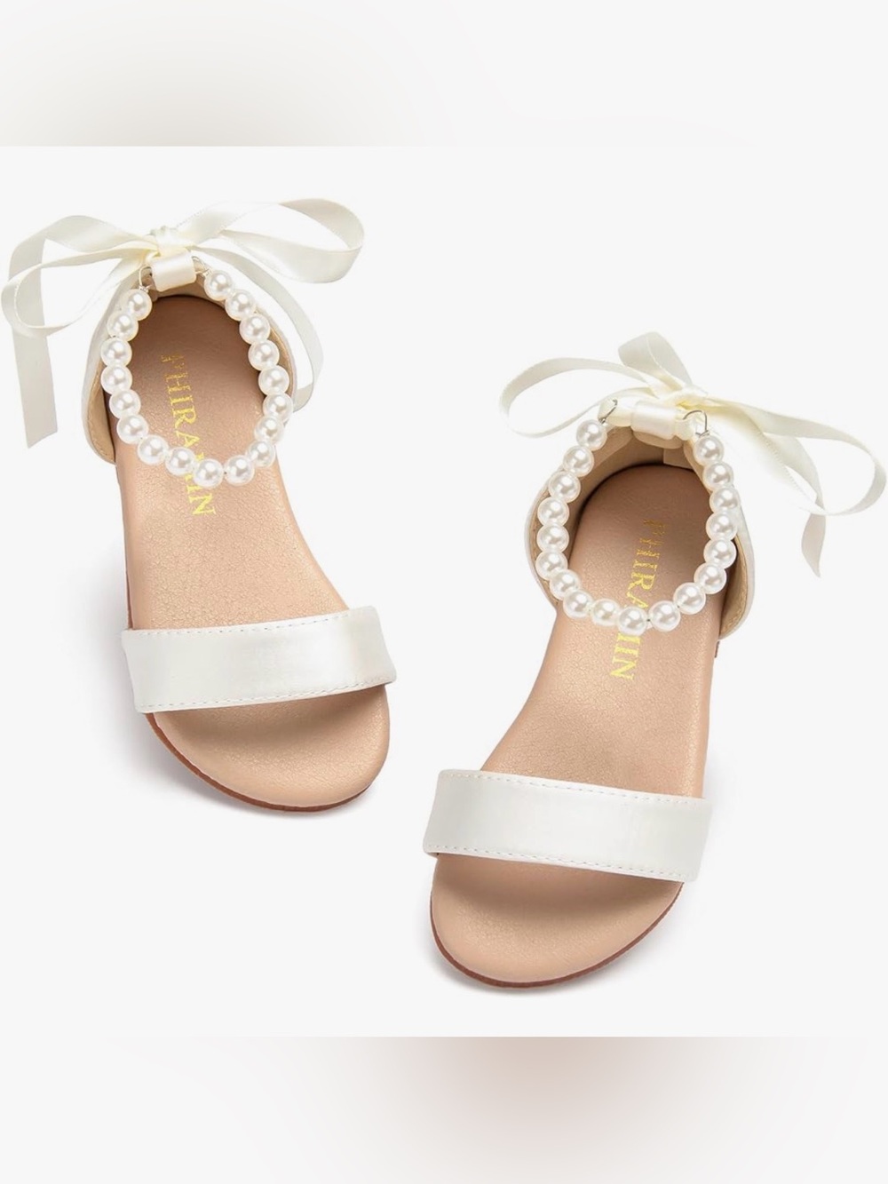 Pearl-Ankle Little Kids Sandal - 13c ivory white